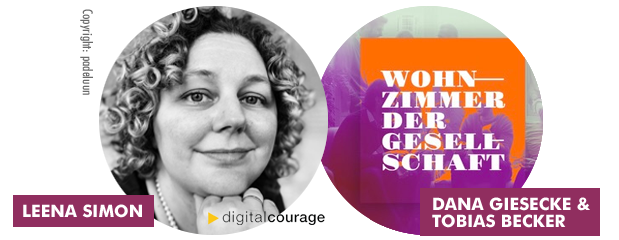 Digitalcourage und Wohnzimmer der Gesellschaft Logo