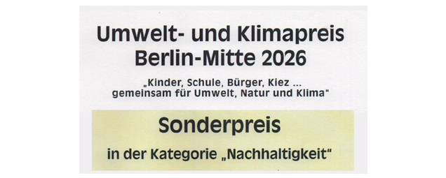 Auszeichnung Umwelt- und Klimapreis Berlin Mitte